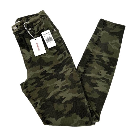 Good American Green Camouflage Skinny Jeans | Size 2, NWT - Picture 1 of 8